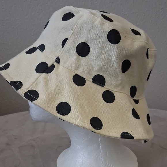 American Exchange Black & Cream Cotton Bucket Hat - Picture 4 of 9